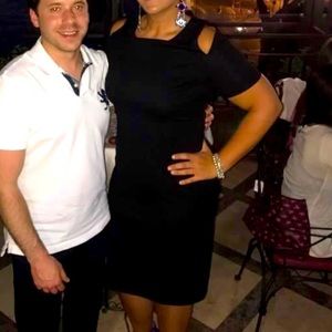 ASOS black midi dress